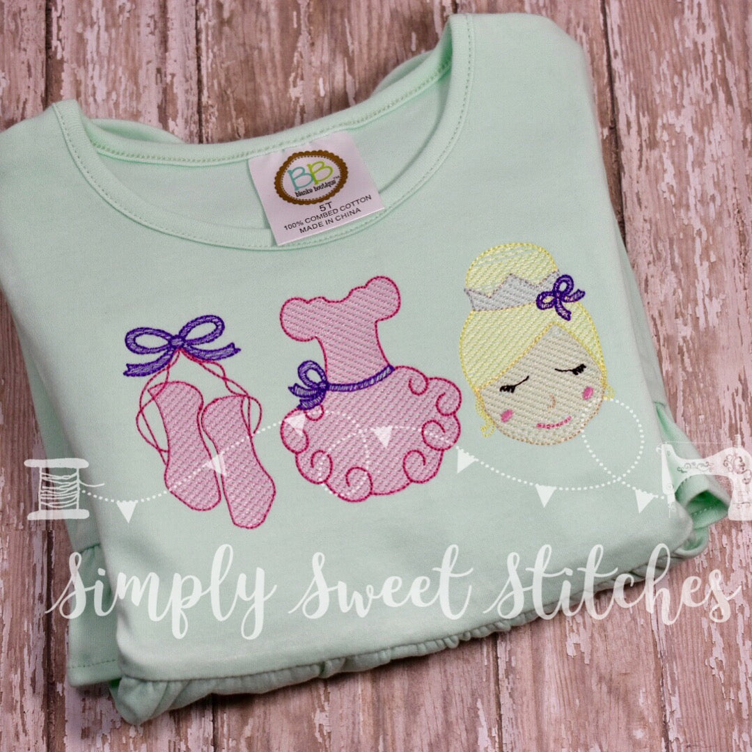 1118 - DANCE TRIO - SKETCH CHILD SHIRT