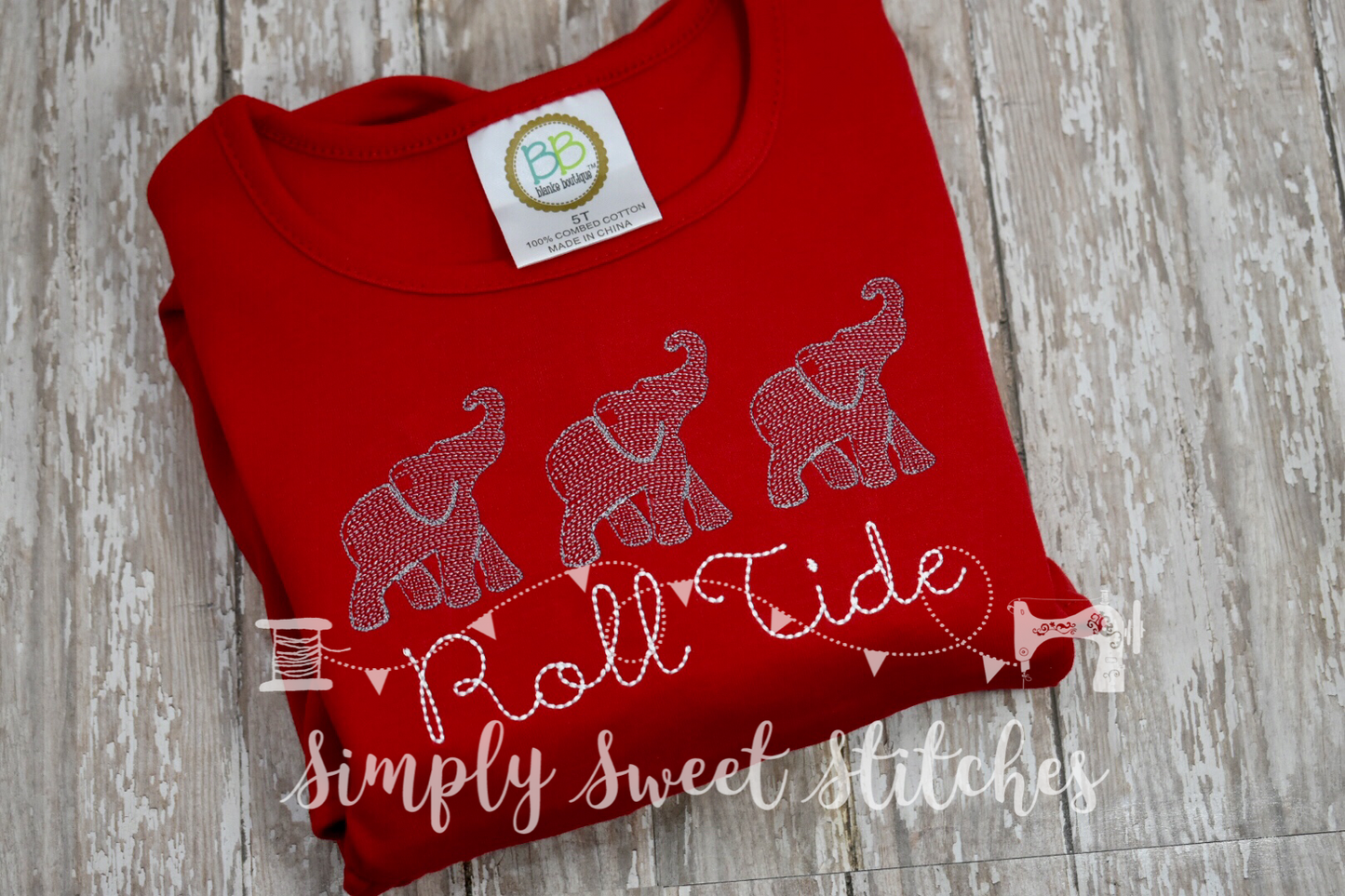 1119 - ELEPHANT TRIO - SKETCH CHILD SHIRT