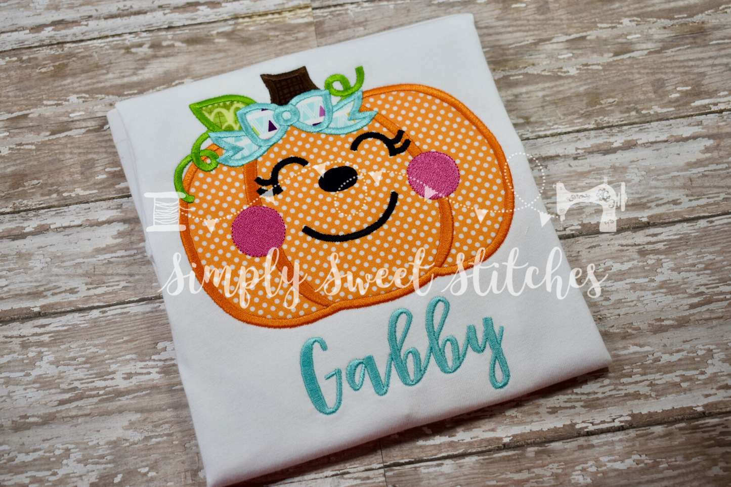 1122 - HAPPY PUMPKIN - APPLIQUE CHILD SHIRT