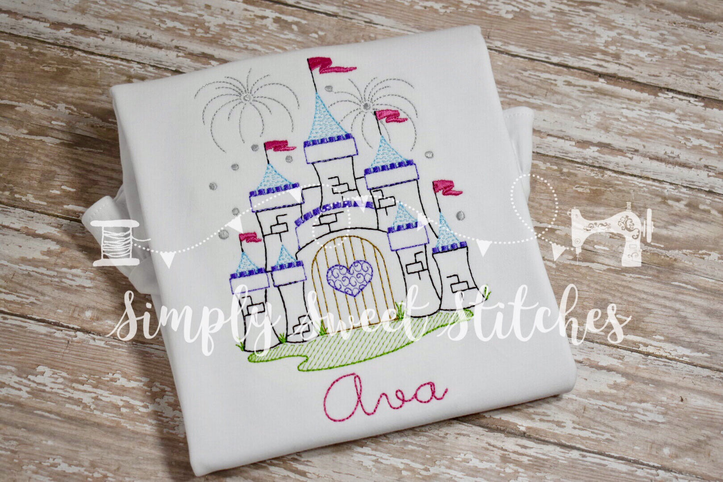 2275 - MAGICAL CASTLE - SKETCH CHILD SHIRT