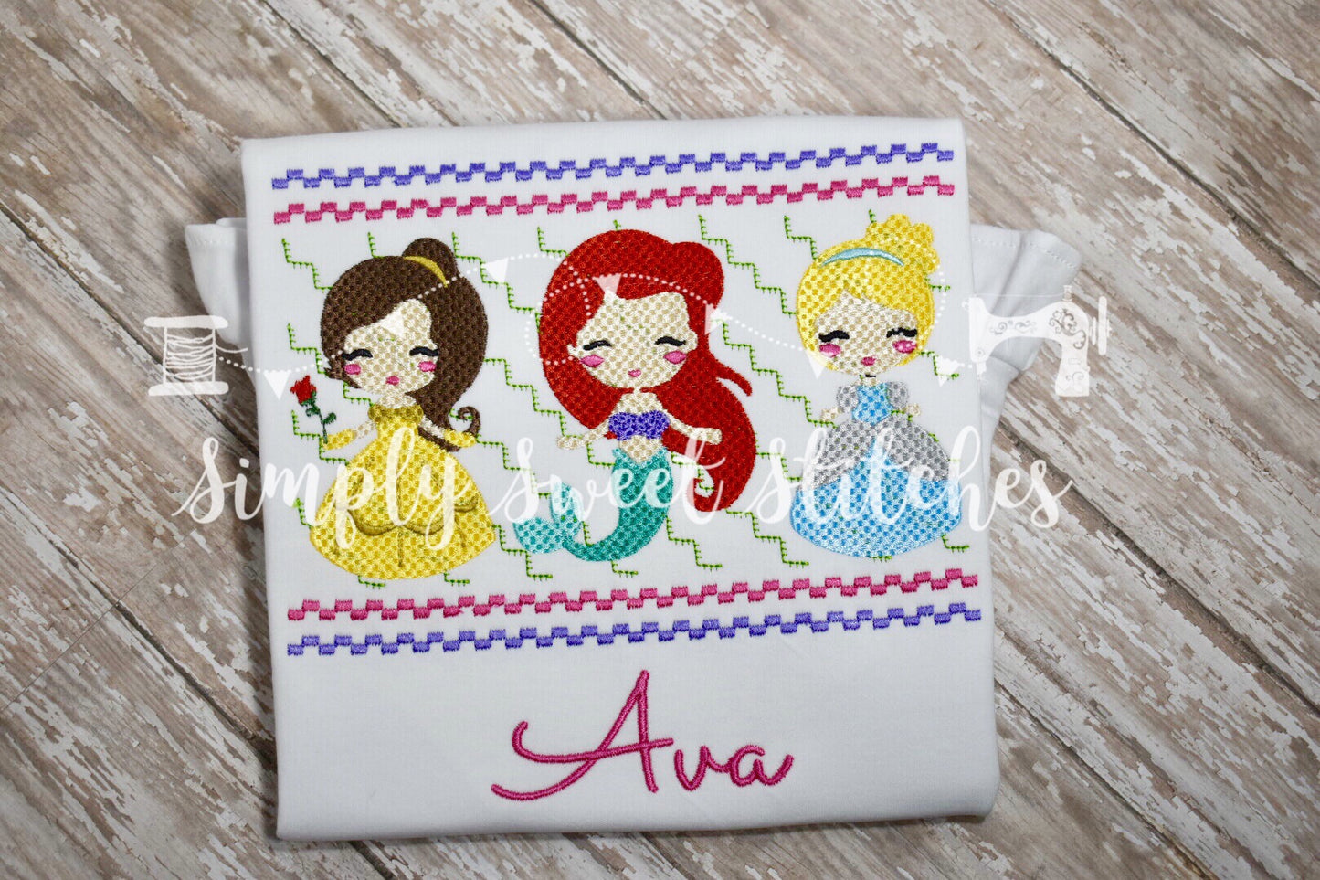 1799 - PRINCESS FAUX - EMBROIDERY CHILD SHIRT