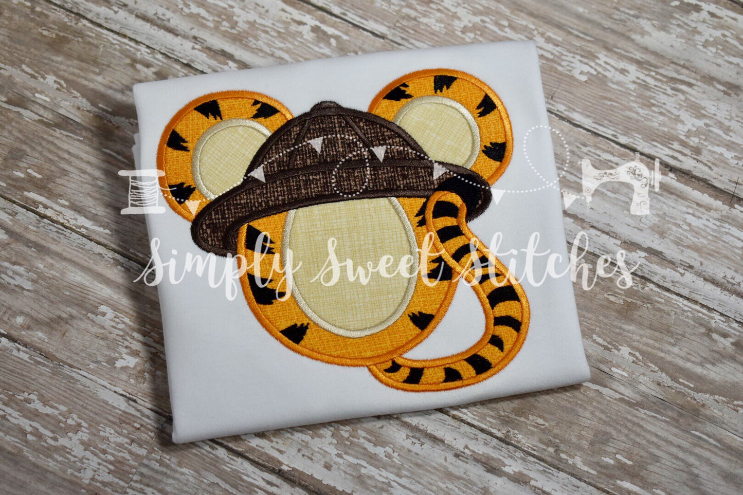 2224 - TIGER MOUSE EARS - APPLIQUE CHILD SHIRT