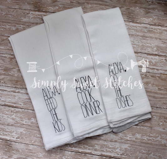 1020 - ALEXA SAYING - KITCHEN TOWEL