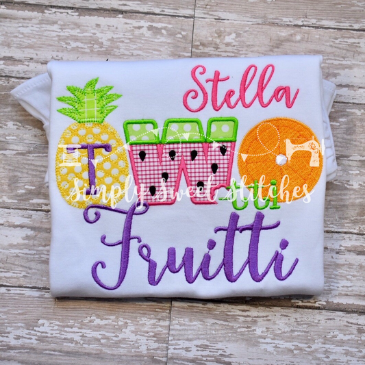 1379 - TWOTTI FRUITTI BIRTHDAY - APPLIQUE CHILD SHIRT