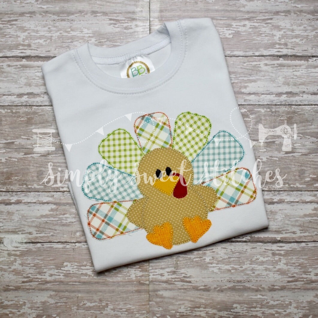 1478 - BOY TURKEY - APPLIQUE CHILD SHIRT