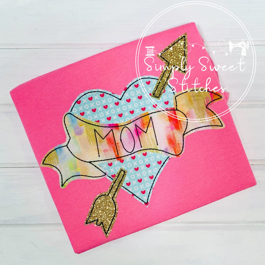 2233 - CUPIDS ARROW - APPLIQUE CHILD SHIRT