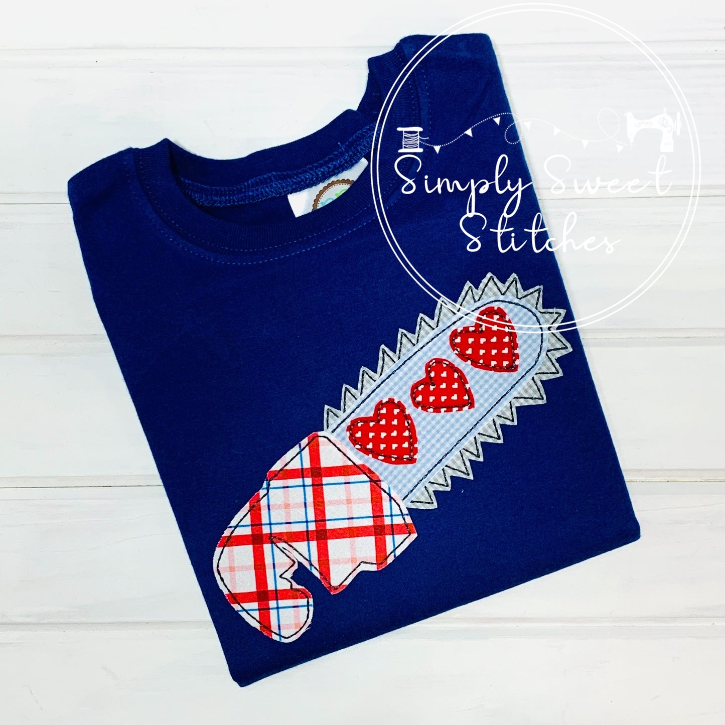 1946 - VALENTINE CHAIN SAW - APPLIQUE CHILD SHIRT