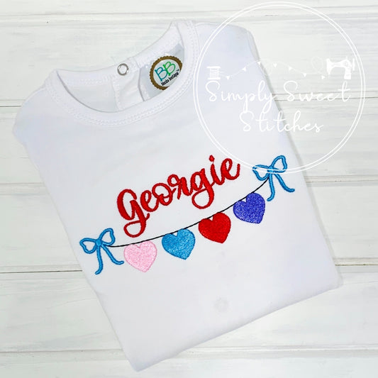 2237 - HEART BANNER - SKETCH CHILD SHIRT