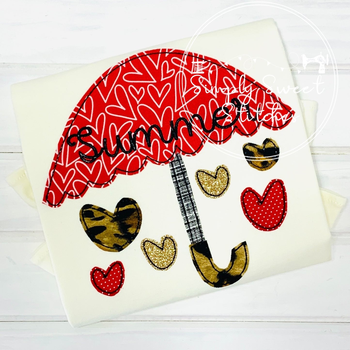 1930 - VALENTINE UMBRELLA - APPLIQUE CHILD SHIRT