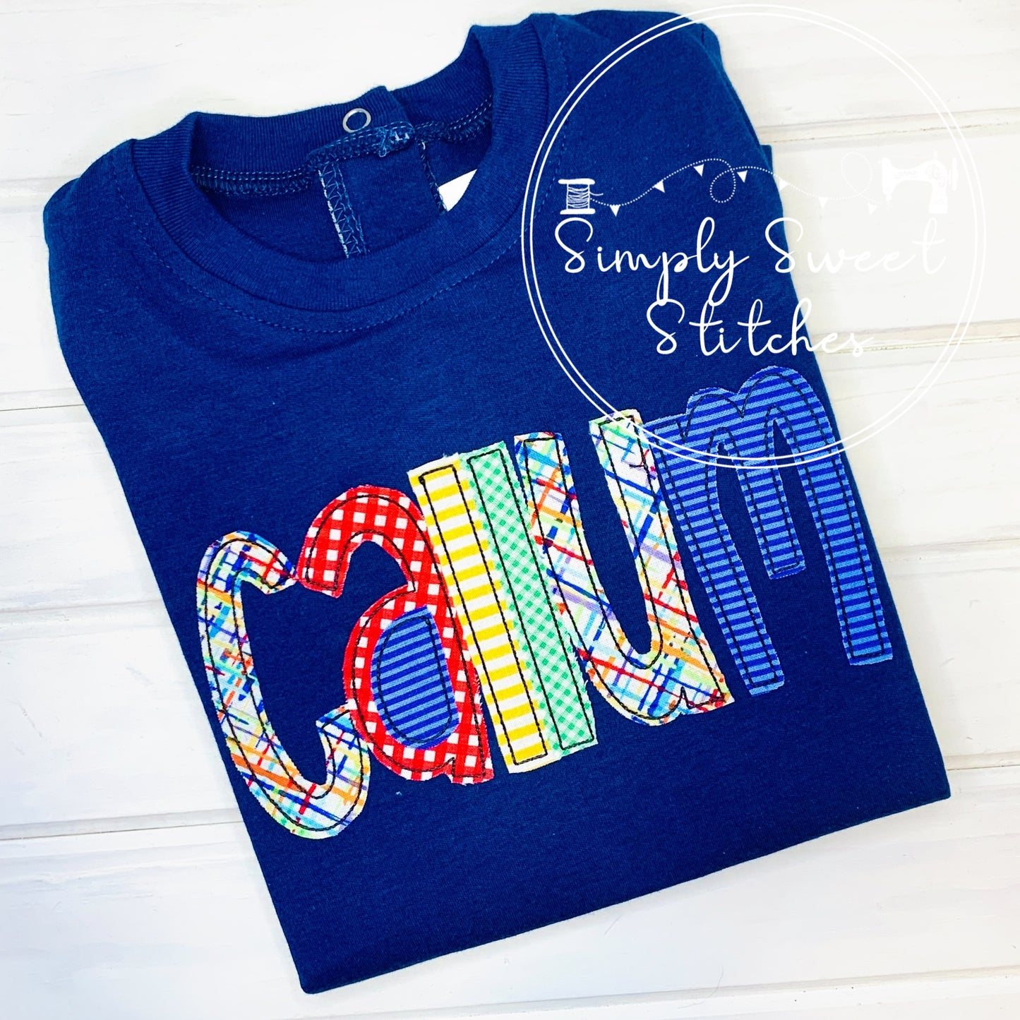 1025 - BOY NAME - APPLIQUE CHILD SHIRT
