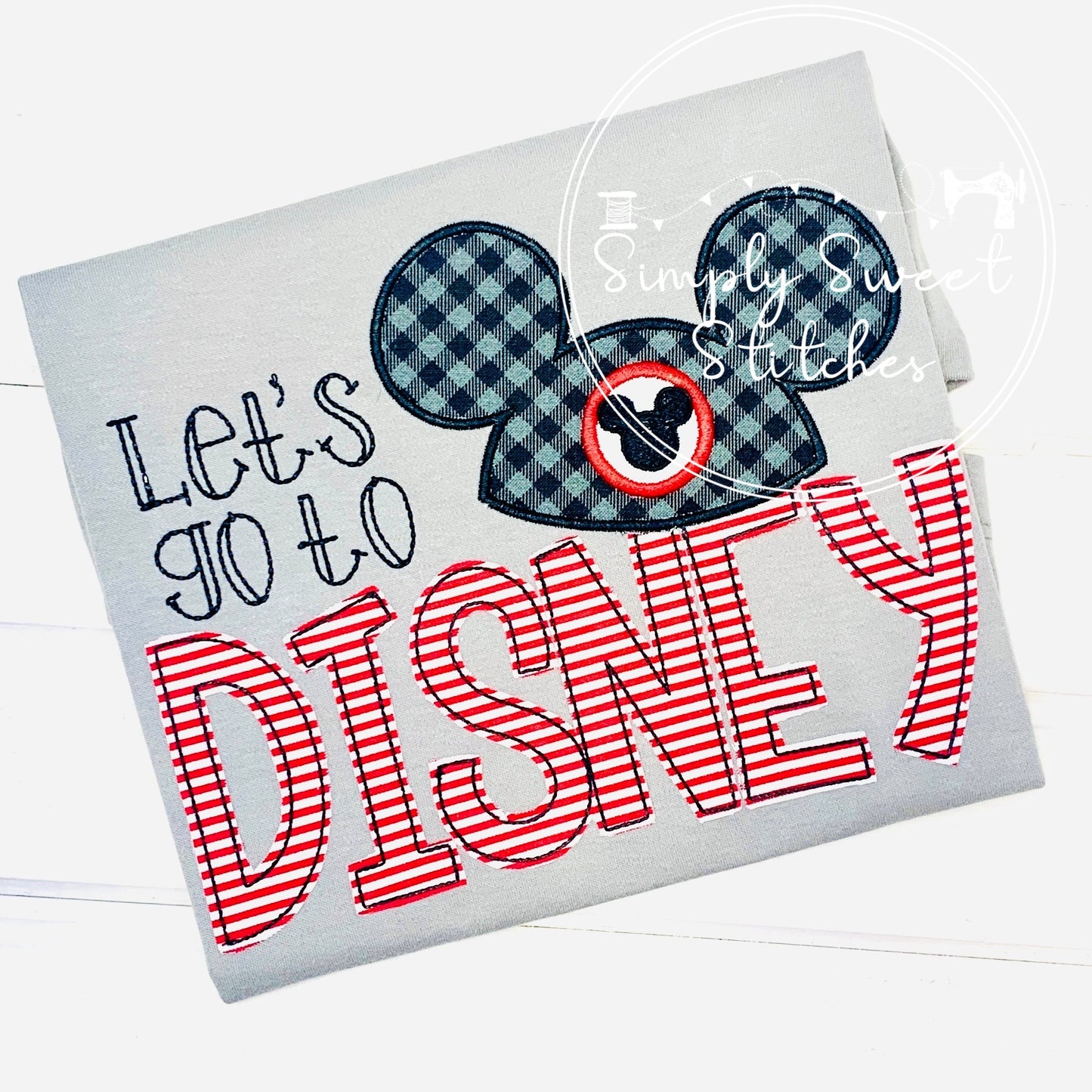 2273 - LETS GO TO DISNEY - EMBROIDERY ADULT SHIRT