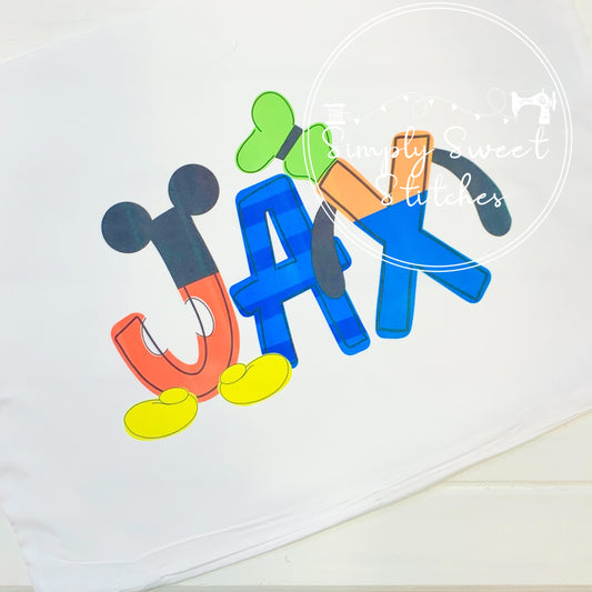 2286 - MOUSE AND FRIENDS HEAT PRESS - PILLOWCASE