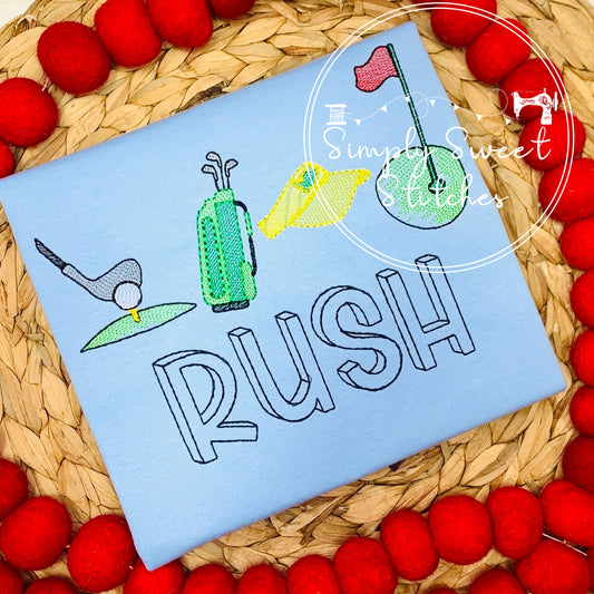 1682 - GOLF LINEUP - SKETCH CHILD SHIRT