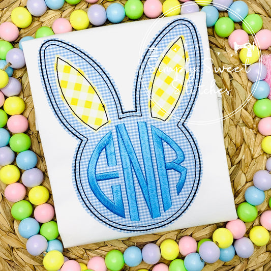 1509 - BOY BUNNY FACE - APPLIQUE CHILD SHIRT