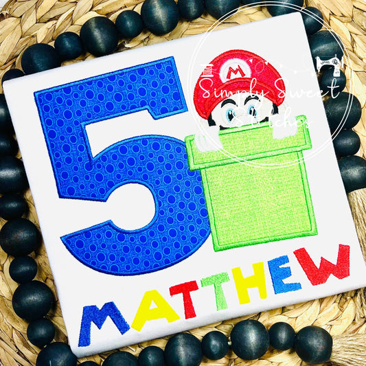 2329 - SUPER BROTHERS - APPLIQUE CHILD SHIRT