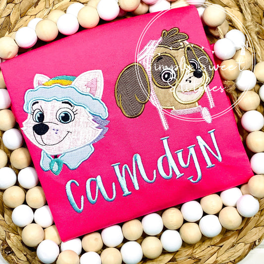 2315 - SUPER PUPS - APPLIQUE CHILD SHIRT