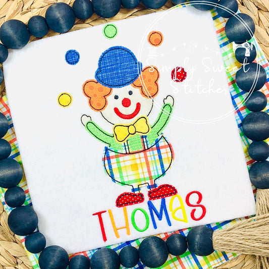 2333 - CIRCUS CLOWN - APPLIQUE CHILD SHIRT