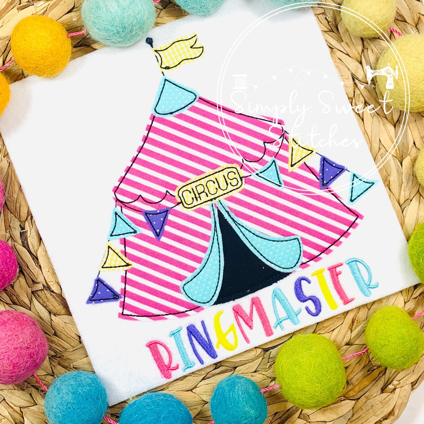 2334 - CIRCUS TENT - APPLIQUE CHILD SHIRT