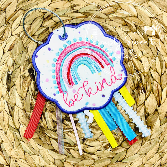 2336 - BE KIND RAINBOW APPLIQUE - BAG TAG