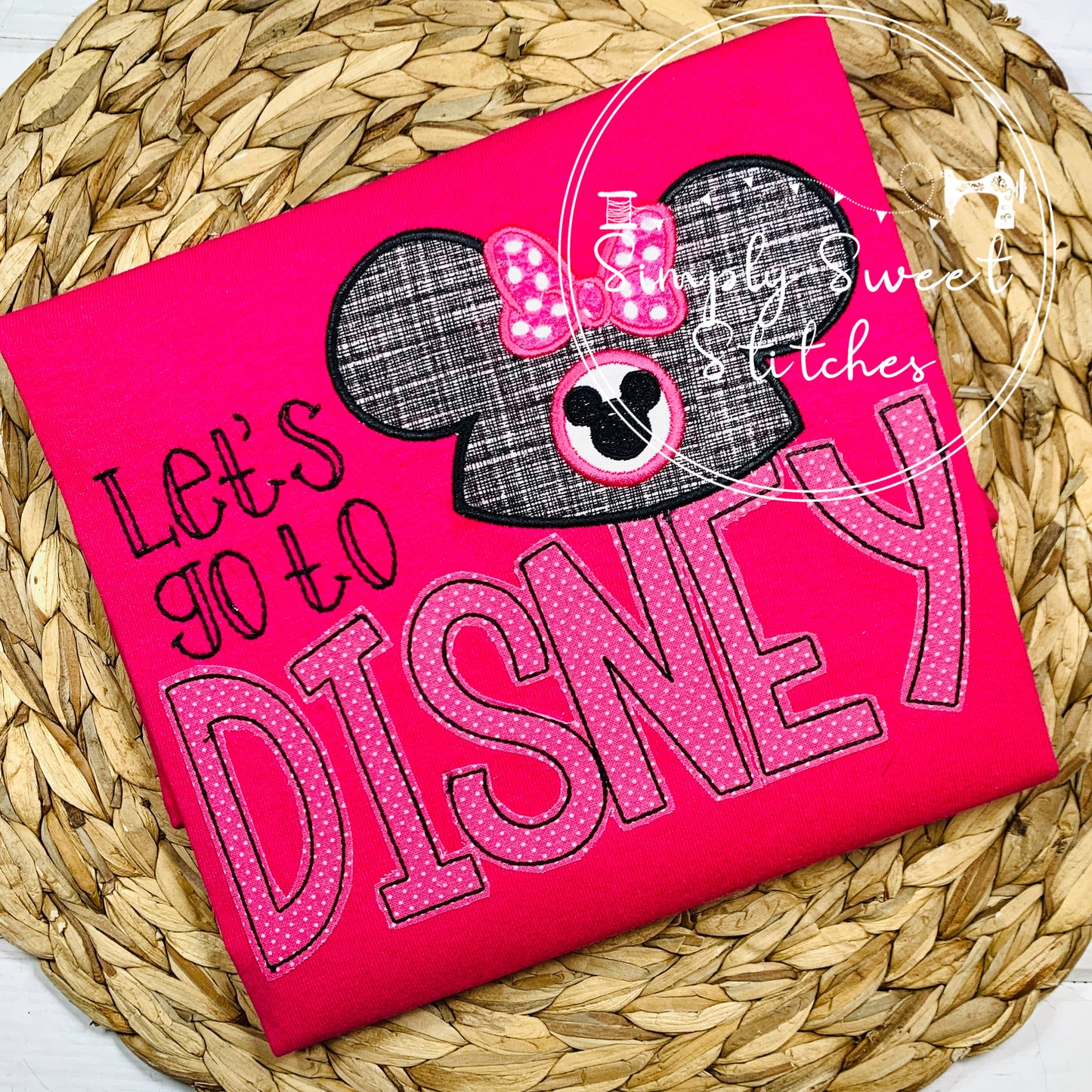 2273 - LETS GO TO DISNEY - EMBROIDERY ADULT SHIRT