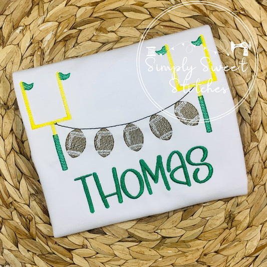 2362 - FIELD GOAL BUNTING - SKETCH CHILD SHIRT