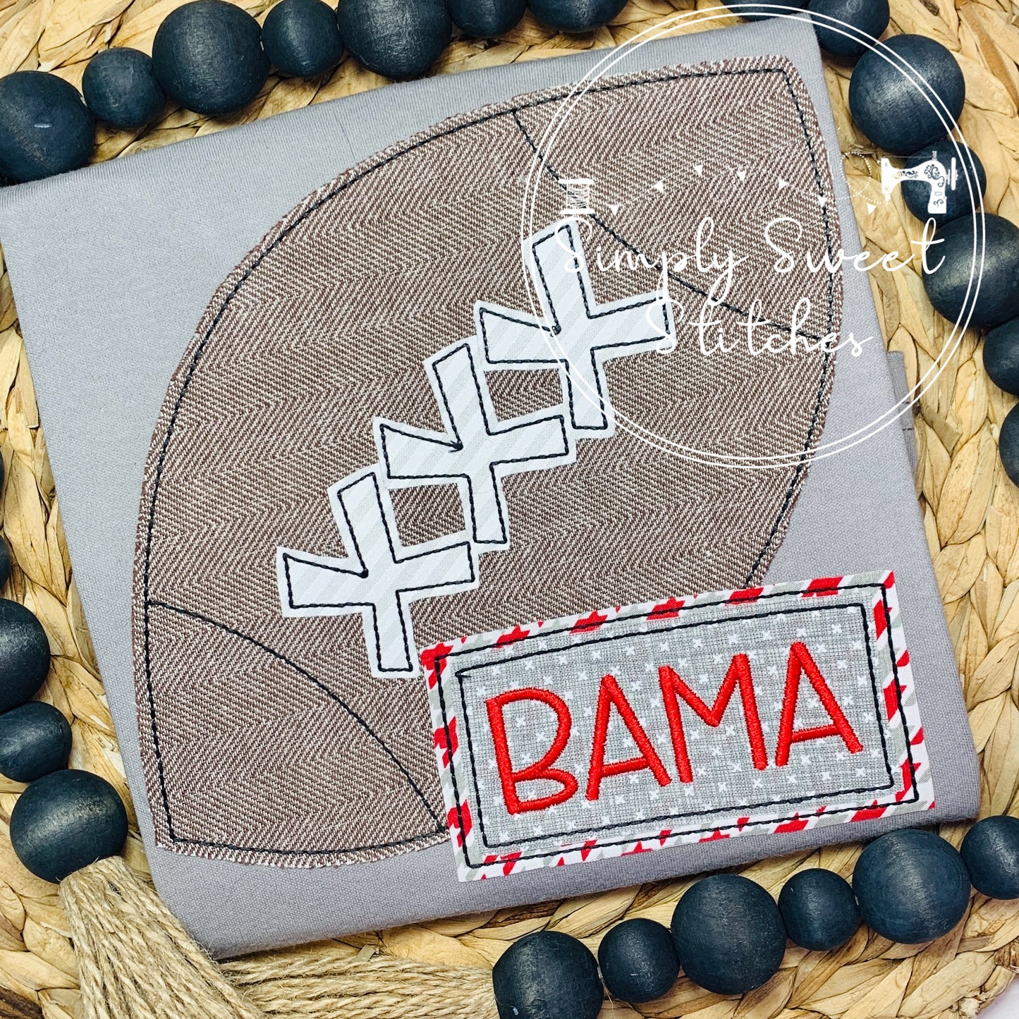 2120 - FOOTBALL APPLIQUE - APPLIQUE CHILD SHIRT