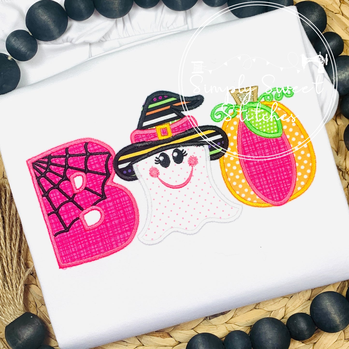2370 - BOO GHOST - APPLIQUE CHILD SHIRT