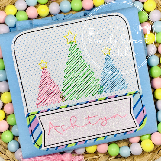 2418 - SQUIGGLY CHRISTMAS TREE - SKETCH CHILD SHIRT