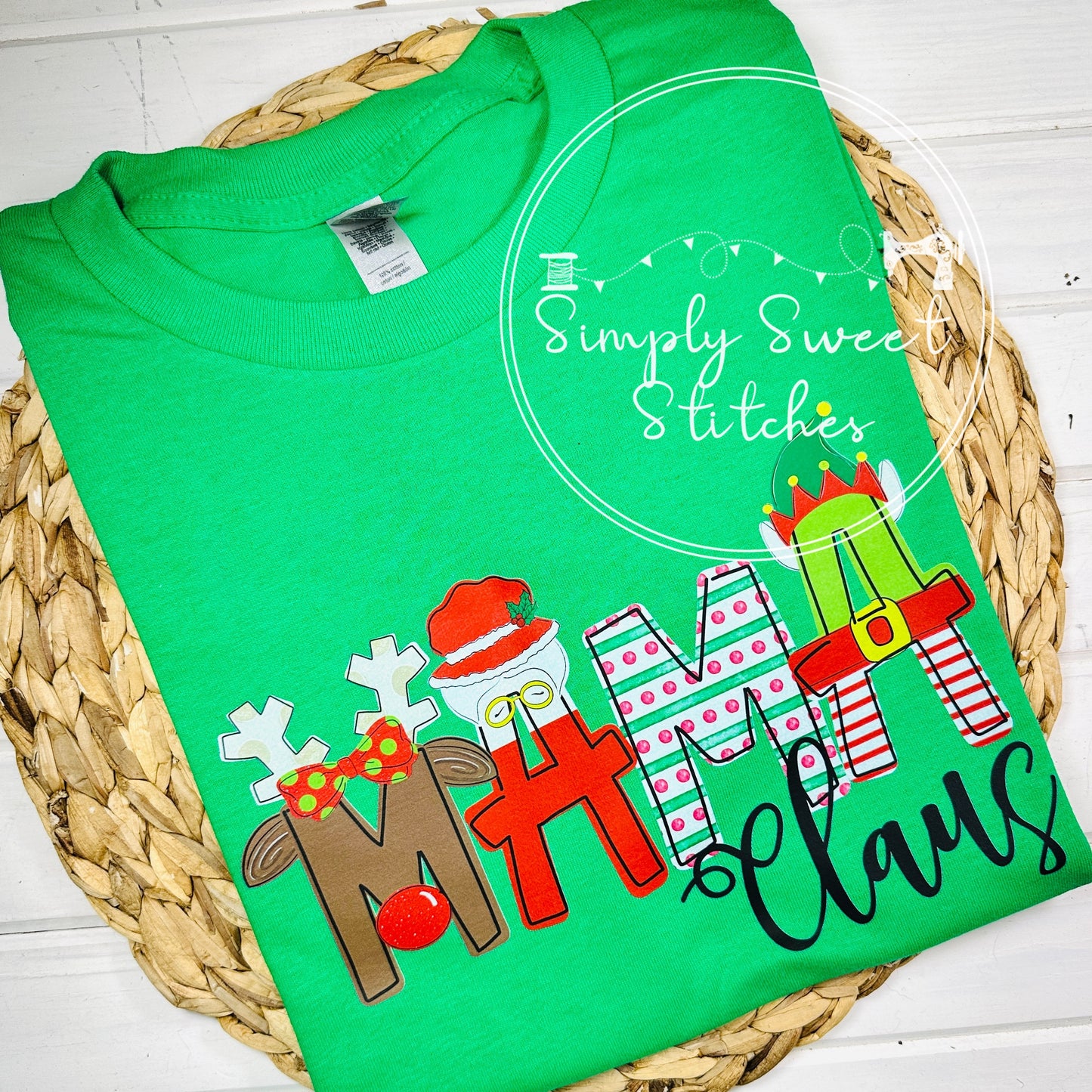2398 - MAMA CLAUS - HEAT PRESS ADULT SHIRT