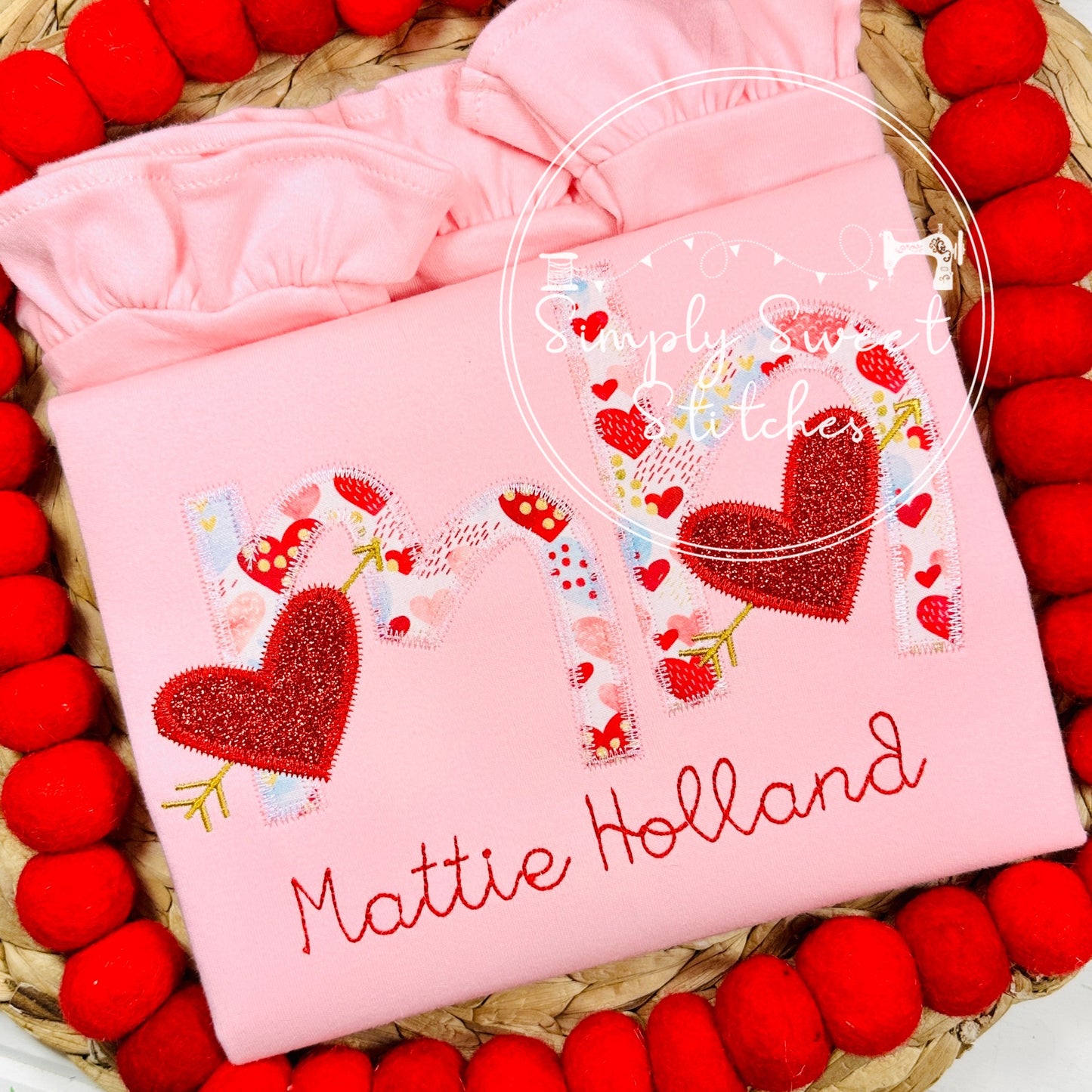 2442 - LOVE LETTERS ALPHA - APPLIQUE CHILD SHIRT