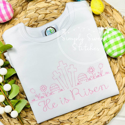 2464 - HE IS RISEN - SKETCH CHILD SHIRT