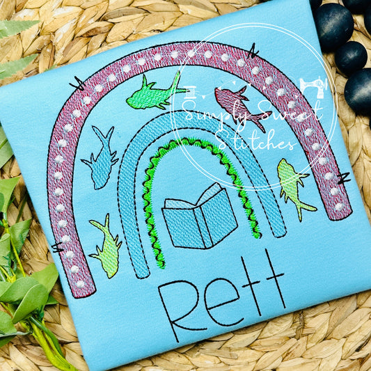 2466 - READING RAINBOW - SKETCH CHILD SHIRT