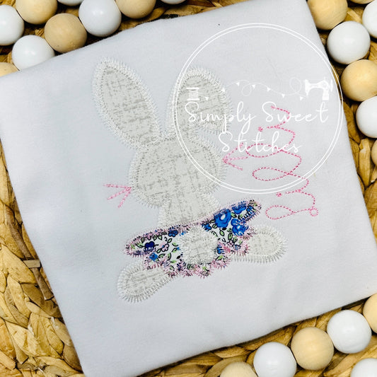 2474 - BALLERINA BUNNY - APPLIQUE CHILD SHIRT
