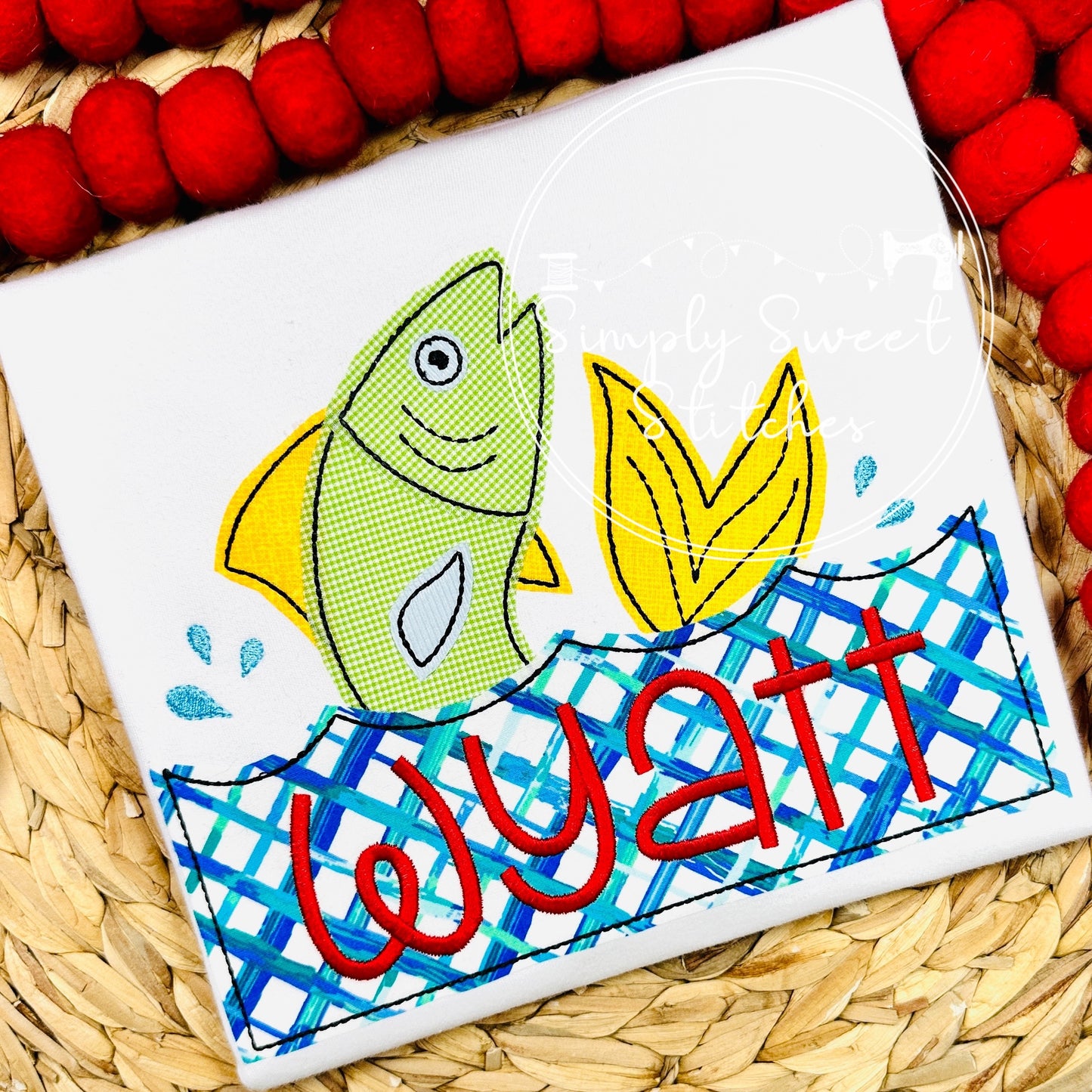 2490 - FISH OUT OF WATER - APPLIQUE CHILD SHIRT