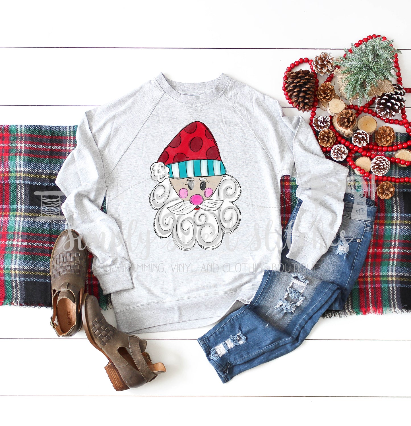 1313 - SANTA CLAUS - HEAT PRESS ADULT SHIRT