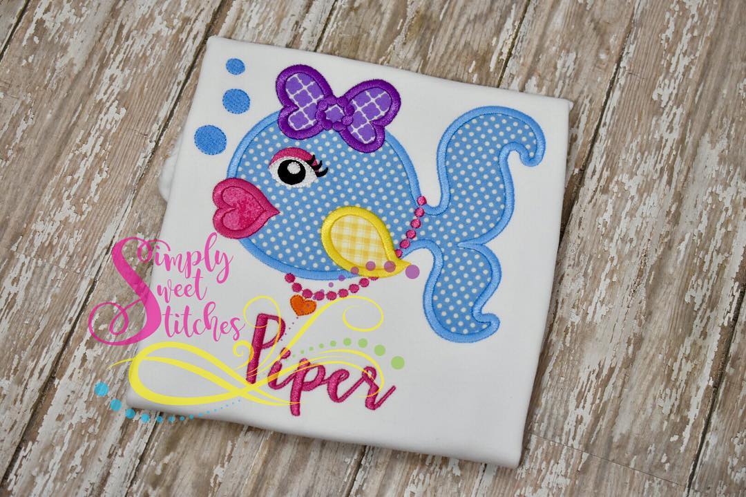 1039 - KISSY FISH - APPLIQUE CHILD SHIRT