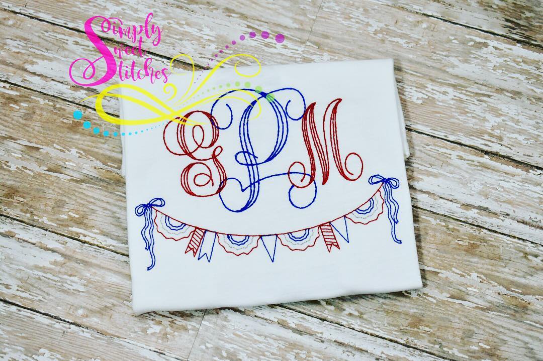 1091 - VINTAGE PATRIOTIC BANNER - SKETCH CHILD SHIRT