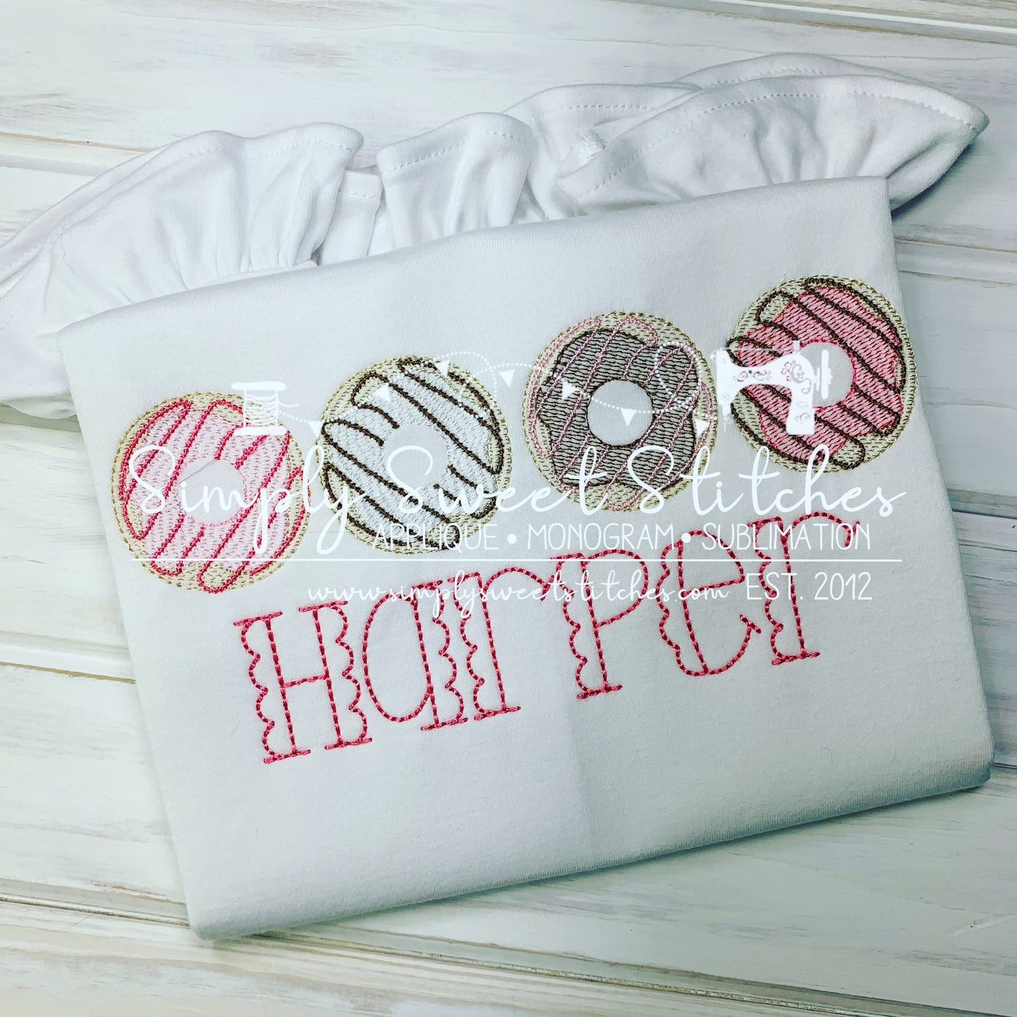 1685 - GIRLS DOUGHNUT LINEUP - SKETCH CHILD SHIRT