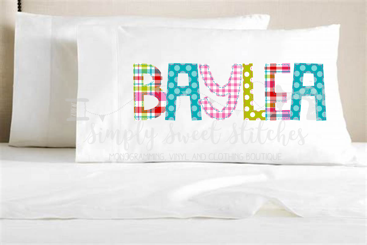 1613 - GIRLS PERSONALIZED HEAT PRESS - PILLOWCASE