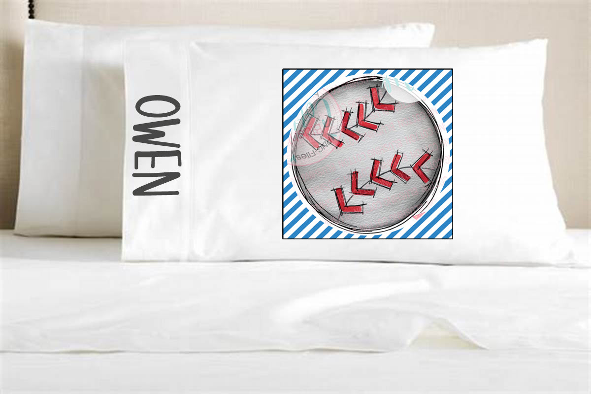 1150 - BASEBALL SQUARE - PILLOWCASE
