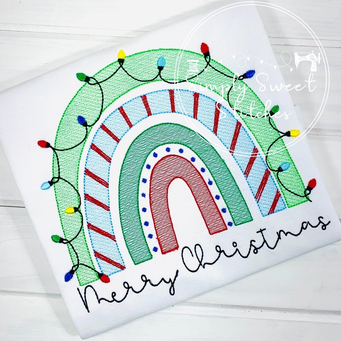 2191 - CHRISTMAS RAINBOW - SKETCH CHILD SHIRT