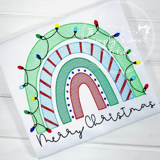 2191 - CHRISTMAS RAINBOW - SKETCH CHILD SHIRT