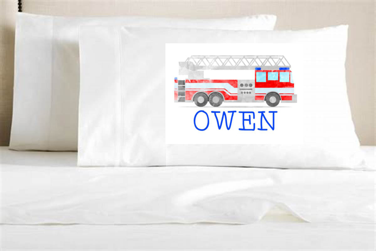 1172 - FIRETRUCK - PILLOWCASE