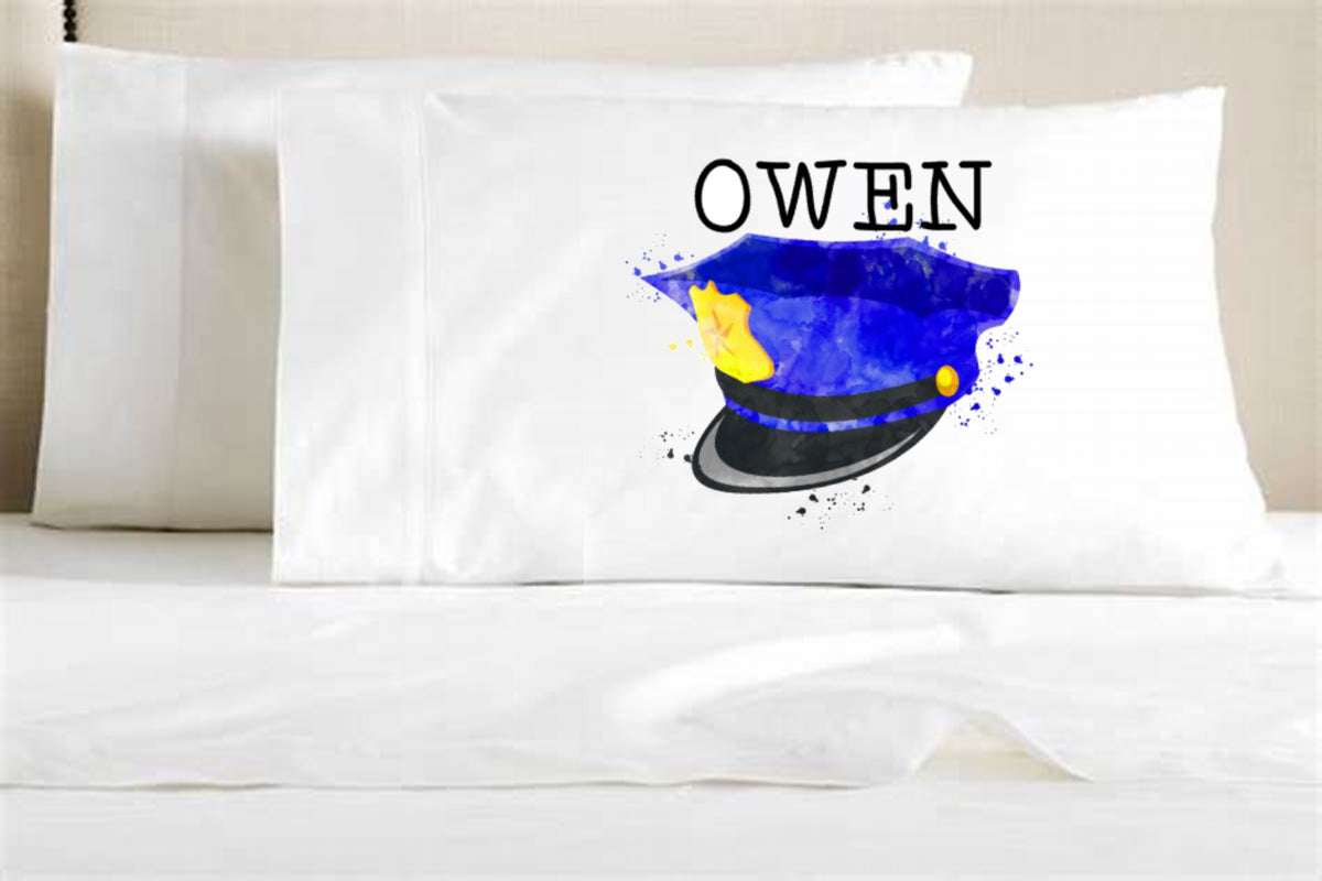 1301 - POLICE HAT - PILLOWCASE