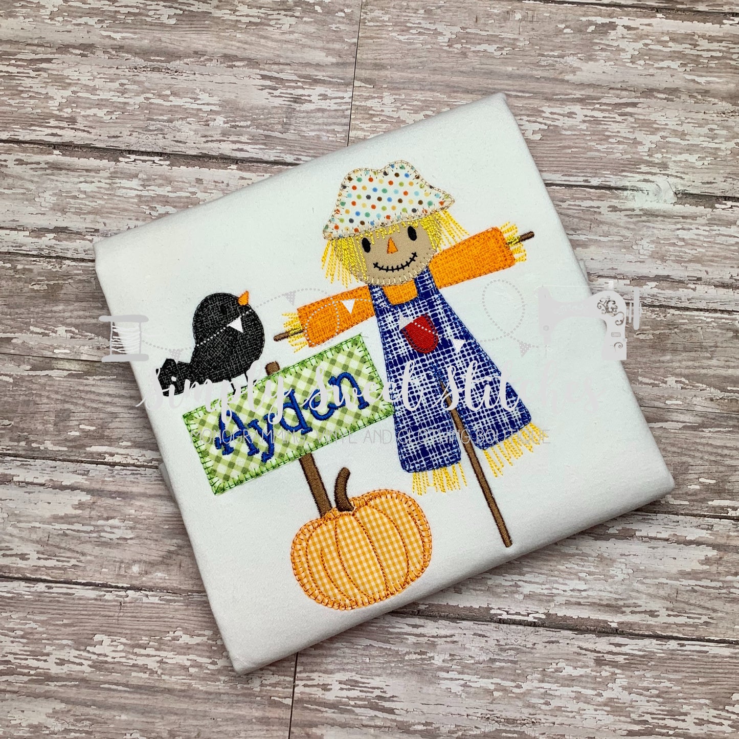1470 - BOY SCARECROW - APPLIQUE CHILD SHIRT
