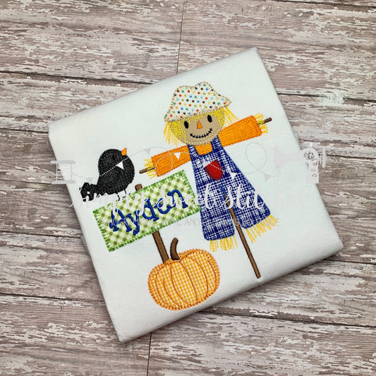 1470 - BOY SCARECROW - APPLIQUE CHILD SHIRT