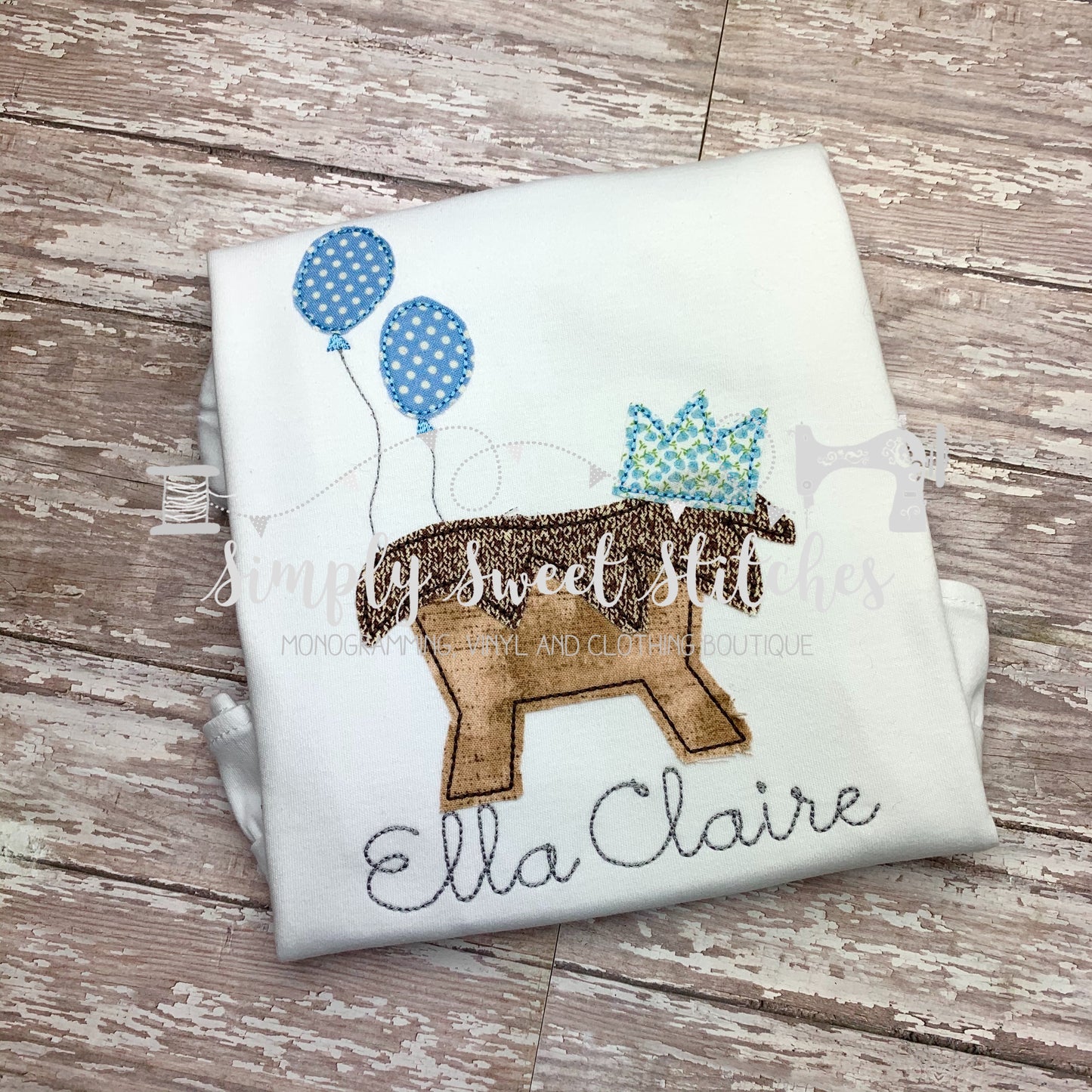 1502 - A KING IS BORN - APPLIQUE CHILD SHIRT