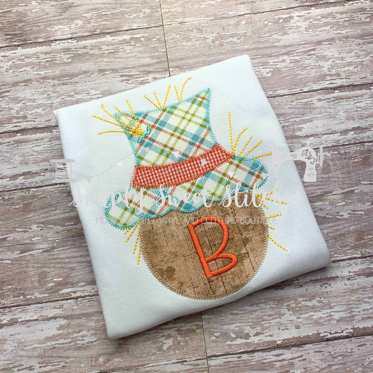 1215- SCARECROW BOY - APPLIQUE CHILD SHIRT