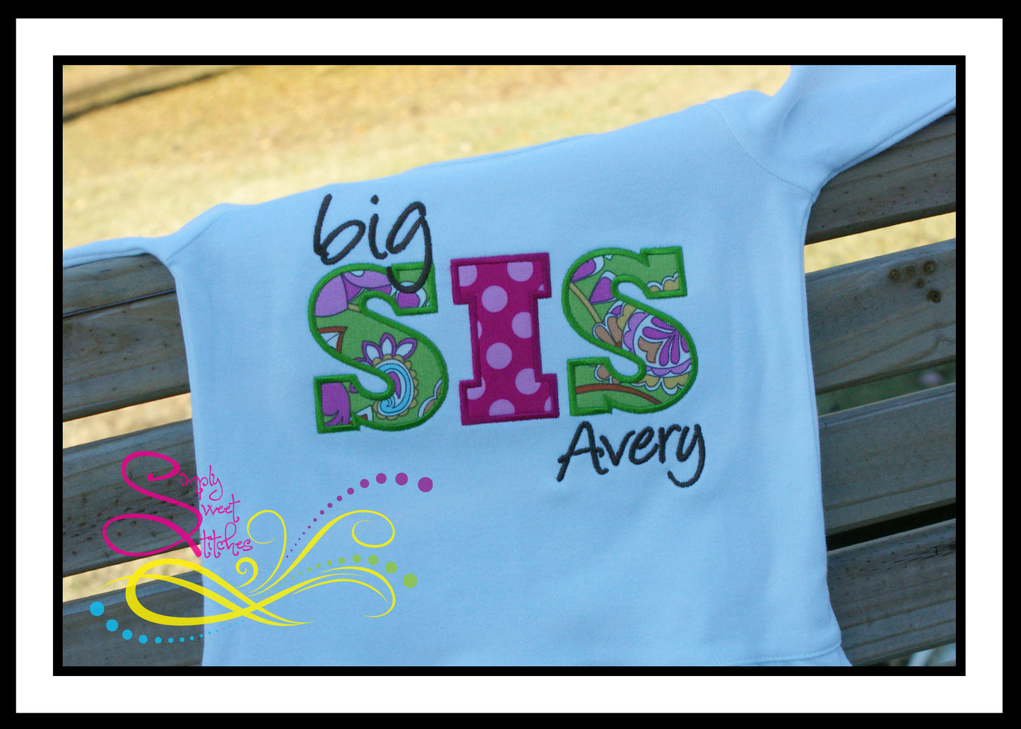 1033 - BIG SIS - APPLIQUE CHILD SHIRT