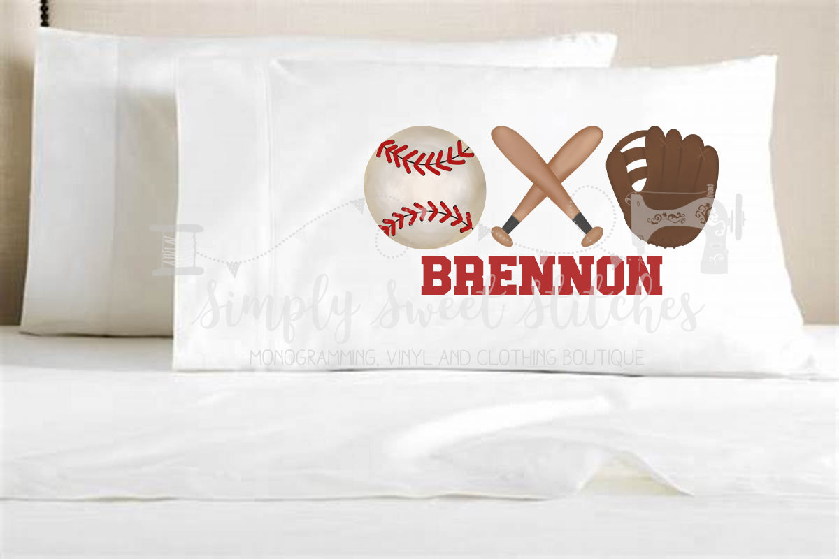 1456 - BOY BASEBALL TRIO - PILLOWCASE